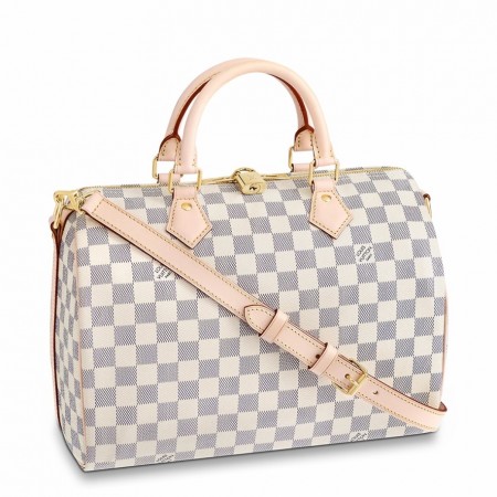 Louis Vuitton Speedy Bandouliere 30 Bag in Damier Azur Canvas N41373