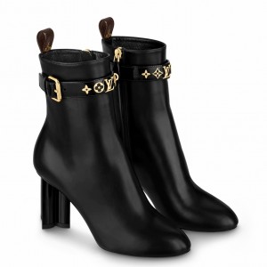 Louis Vuitton Silhouette Ankle Boots in Black Leather