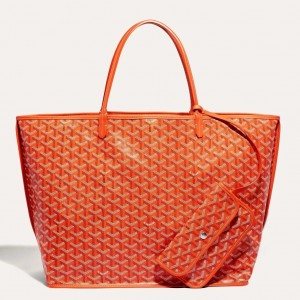 Goyard Anjou GM Reversible Bag in Orange Goyardine Canvas