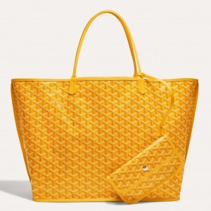Goyard Anjou GM Reversible Bag in Yellow Goyardine Canvas