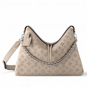 Louis Vuitton Hand It All MM Bag in Galet Mahina Leather M24133