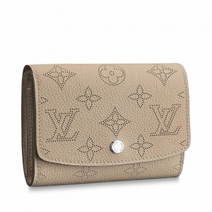 Louis Vuitton Iris Compact Wallet in Galet Mahina Leather M62542