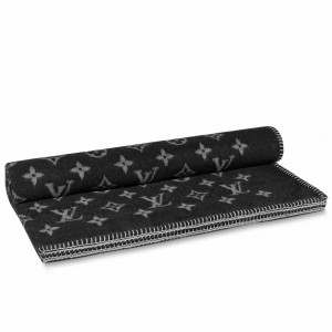 Louis Vuitton Black Neo Monogram Blanket M76032