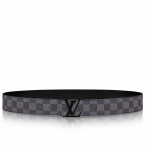 Louis Vuitton LV Initiales 40MM Belt in Damier Graphite Canvas M9808S