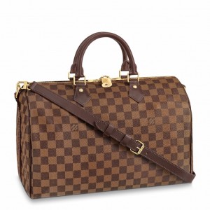Louis Vuitton Speedy Bandouliere 35 Bag in Damier Azur Canvas N41366