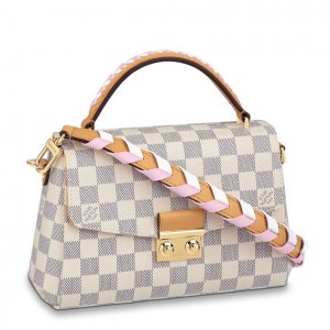 Louis Vuitton Croisette Bag in Damier Azur with Braided Strap N50053