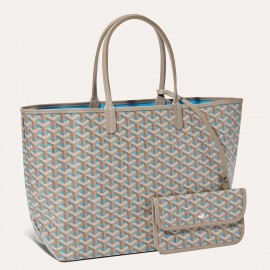 Goyard Saint Louis Claire-Voie PM Bag with Turquoise Lining