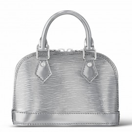 Louis Vuitton Alma Nano Bag In Silver Epi Leather M82682