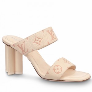 Louis Vuitton Silhouette Mules in Monogram-embossed Leather