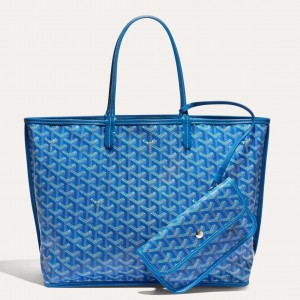 Goyard Anjou PM Reversible Bag in Blue Goyardine Canvas