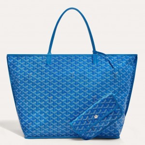 Goyard Anjou GM Reversible Bag in Blue Goyardine Canvas