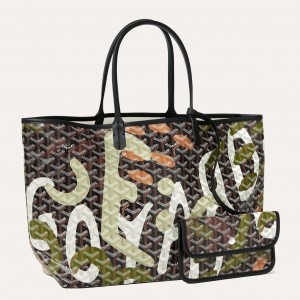 Goyard Saint Louis PM Bag with Green Lettres Camouflage