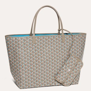 Goyard Saint Louis Claire-Voie GM Bag with Turquoise Lining