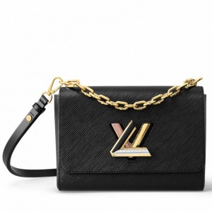 Louis Vuitton Twist MM Bag in Black Epi Leather M21031
