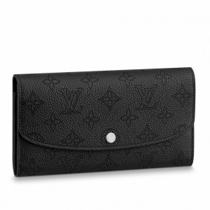 Louis Vuitton Iris Wallet in Black Mahina Leather M60143