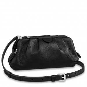 Louis Vuitton Scala Mini Pouch in Black Mahina Leather M80093