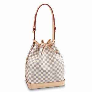 Louis Vuitton Noe Bucket Bag in Damier Azur Canvas N42222